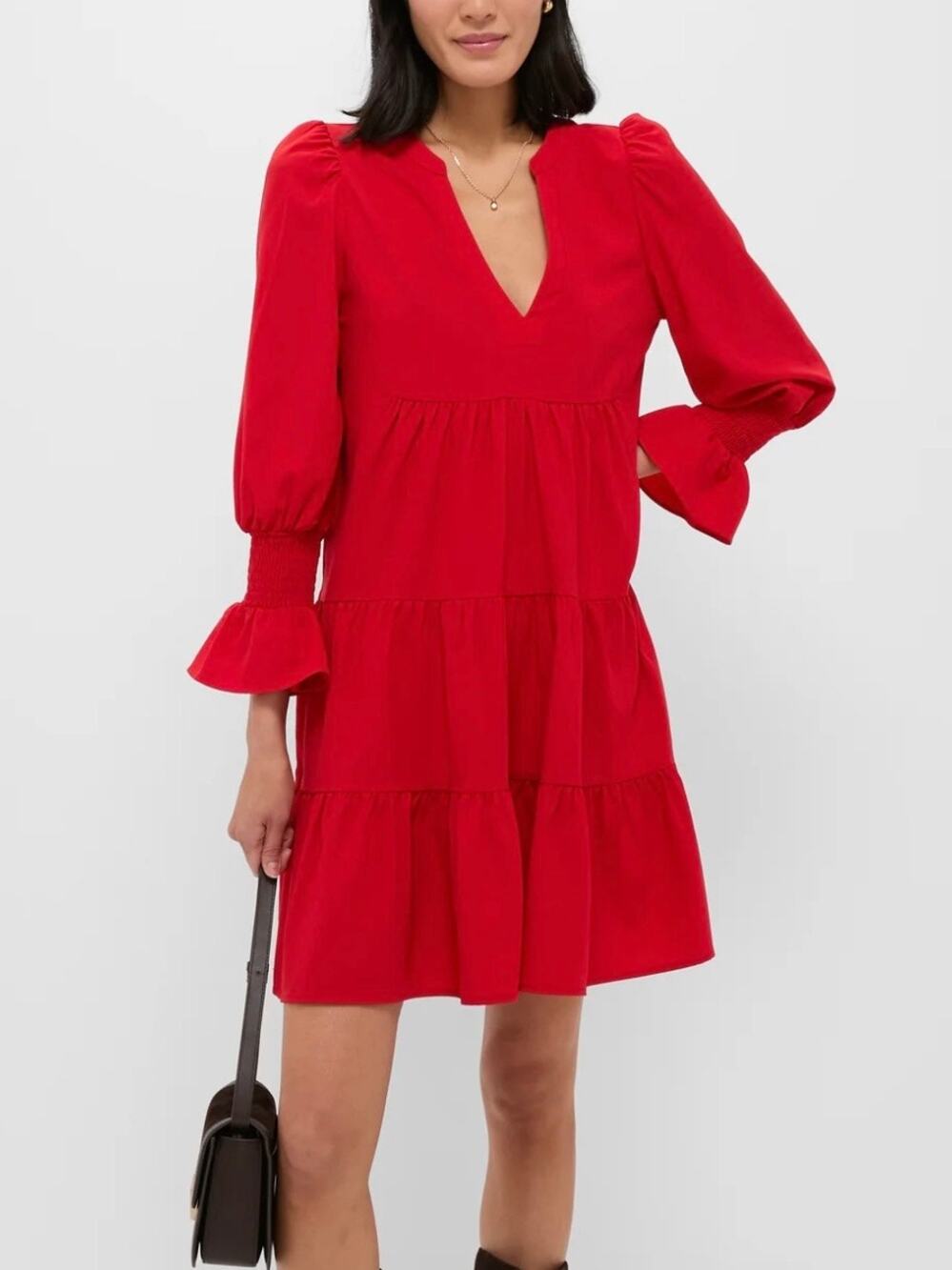 Tuckernuck Pomander Place Red Crepe Kenzo Dress Small